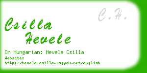 csilla hevele business card